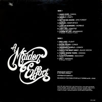 link to back sleeve of 'A Maiden Effort' compilation LP from 1979