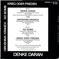link to back sleeve of 'Amiga Quartett - Denke Daran' compilation 7inch EP from 1984