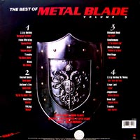 link to back sleeve of 'The Best Of Metal Blade Records: Volume 3' compilation DLP from 1988
