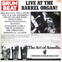 link to front sleeve of 'Brum Beat - Live At The Barrel Organ' compilation DLP from 1980
