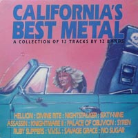 link to front sleeve of 'California's Best Metal' compilation LP from 1985