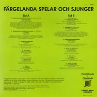 link to back sleeve of 'Färgelanda Spelar Och Sjunger' compilation LP from 1988