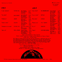 link to back sleeve of 'Heavy Metal Heroes' compilation LP from 1981