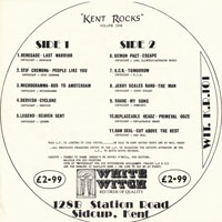 link to back sleeve of 'Kent Rocks' compilation LP from 1981