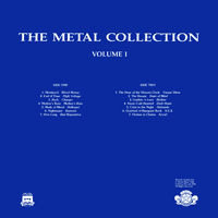 link to back sleeve of 'The Metal Collection Volume I' compilation LP from 1986