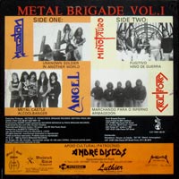link to back sleeve of 'Metal Brigade Vol. 1' compilation LP from 1987