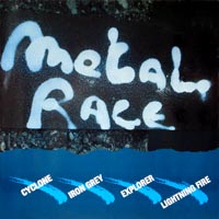 link to front sleeve of 'Metal Race' compilation LP from 1986