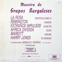 link to back sleeve of 'Muestra de Grupos Burgaleses' compilation MLP from 1990