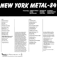 link to back sleeve of 'New York Metal-84' compilation LP from 1984