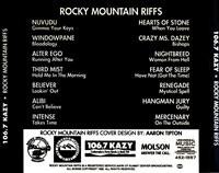 link to back sleeve of 'KAZY: Rocky Mountain Riffs' compilation CD from 1992