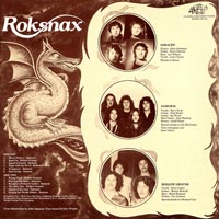 link to back sleeve of 'Roksnax' compilation LP from 1980