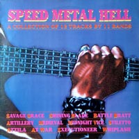 link to front sleeve of 'Speed Metal Hell' compilation LP from 1985