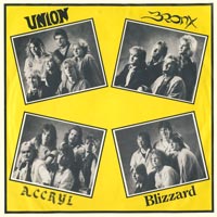 link to front sleeve of 'Union, Bronx, Accryl, Blizzard' compilation 7inch EP from 1986