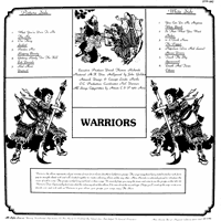 link to back sleeve of 'Warriors' compilation LP from 1982