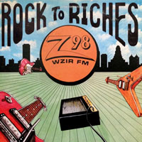 link to front sleeve of 'WZIR FM Rock To Riches' compilation LP from 1982