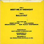 Violation - Meet Me At Midnight / Balls Out
 back of single