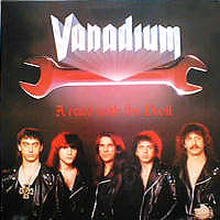 Vanadium - A Race With The Devil LP, Mausoleum Records pressing from 1983