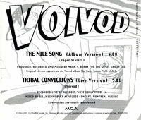 Voivod - The Nile Song / Tribal Convictions (live version) CDS, Mechanic pressing from 1994