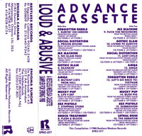 Various - Loud & Abuse - A Restless/Medusa Cassette Sampler For Spring 1988 MC, Medusa pressing from 1988