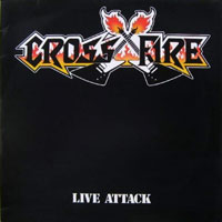 Crossfire - live attack LP, Metal Enterprises pressing from 1987