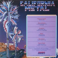 link to back sleeve of 'California Metal' compilation LP from 1987