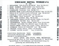 link to back sleeve of 'Chicago Metal Works 6' compilation CD from 1990