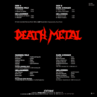 link to back sleeve of 'Death Metal' compilation LP from 1984