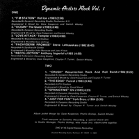 link to back sleeve of 'Dynamic Artists Rock Vol. I' compilation LP from 1984