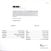 link to back sleeve of 'FM 104: Toledo's Best Rock' compilation LP from 1981