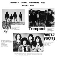 link to back sleeve of 'German Metal Fighters No. 2' compilation LP from 1988