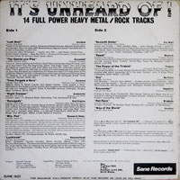 link to back sleeve of 'It's Unheard Of!' compilation LP from 1984