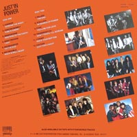 link to back sleeve of 'Just'in Power' compilation LP from 1987