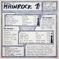 link to back sleeve of 'Mainrock Sampler 1' compilation LP from 1986