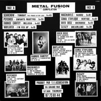 link to back sleeve of 'Metal Fusion' compilation LP from 1990