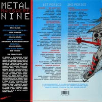 link to back sleeve of 'Metal Massacre Nine' compilation LP from 1988
