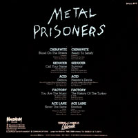 link to back sleeve of 'Metal Prisoners' compilation LP from 1983