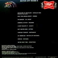 link to back sleeve of 'WLLZ Motor City Rocks II' compilation LP from 1983