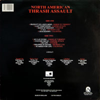 link to back sleeve of 'North American Thrash Assault' compilation LP from 1989