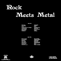 link to back sleeve of 'Rock Meets Metal Volume 1' compilation LP from 1987