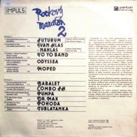 link to back sleeve of 'Rockový Maratón 2' compilation LP from 1986
