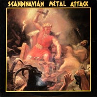 link to front sleeve of 'Scandinavian Metal Attack' compilation LP from 1984