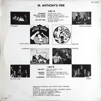 link to back sleeve of 'St. Anthony's Fire' compilation LP from 1983