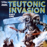 link to front sleeve of 'Teutonic Invasion Part One' compilation LP from 1987