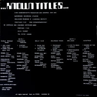 link to back sleeve of 'Unknown Titles' compilation LP from 1981