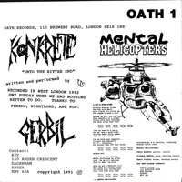 link to back sleeve of 'The Unspeakable Oath' compilation 7inch EP from 1992