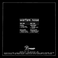 link to back sleeve of 'Warfare Noise' compilation LP from 1986