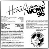 link to back sleeve of 'WCMF 96: Homegrown 3' compilation LP from 1982