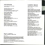 Ablaze - Psychopath / Sadistic Dream back of single