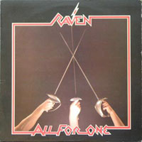 Raven - All for One LP, Banzai Records pressing from 1984
