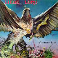 Liege Lord - Freedom's Rise LP, Black Dragon Records pressing from 1985